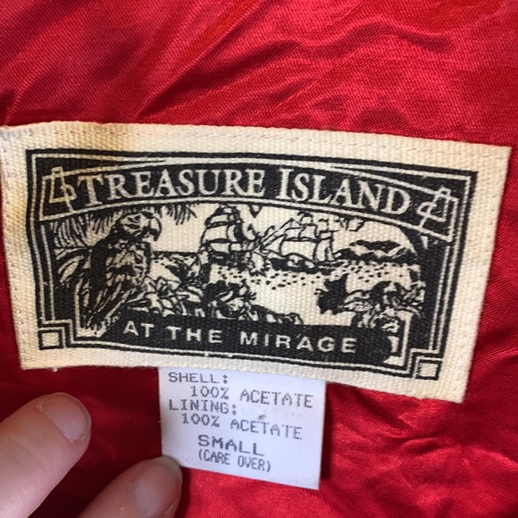 Vintage Treasure Island at the Mirage Embroidered Pirate Silky Jacket Size S - Picture 6 of 7
